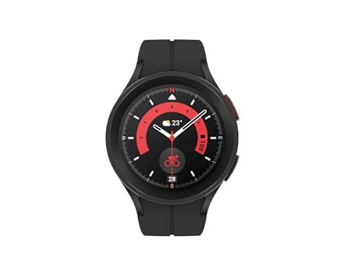 SAMSUNG Galaxy Watch 5 Pro (45mm,WIFI + 4G LTE) 1.4'' Super AMOLED Smartwatch GPS Bluetooth with Sleep Coaching,Bioactive Sensor,Water Resistant R925U (Fast Charger Bundle,Black Titanium) (Renewed)