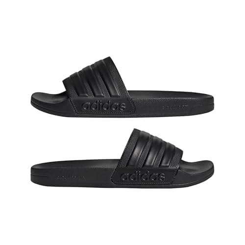 adidas Unisex Shower Slide Sandal, Core Black/Core Black/Core Black, 10 US Men