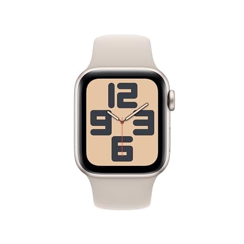 Apple Watch SE (2nd Gen) [GPS + Cellular 40mm] Smartwatch with Starlight Aluminum Case with Starlight Sport Band S/M (Renewed)