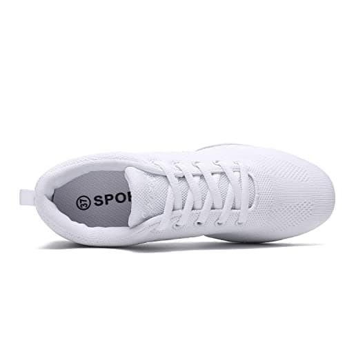 LANDHIKER Cheer Shoes Women White Dance Shoes Girls Youth Cheerleading Fashion Sports Shoes Training Athletic Shoes Flats Women Size