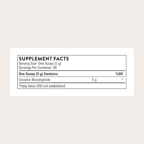 THORNE Creatine - Micronized Creatine Monohydrate Powder - Support for Muscles & Cognitive Function* - for Women & Men - Unflavored - NSF Certified for Sport - 5 g per Serving - 90 Servings