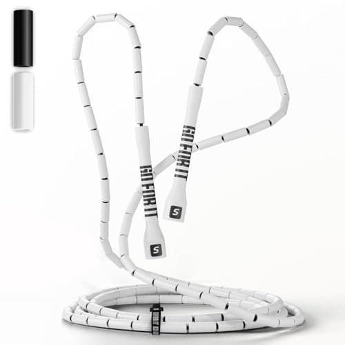 Sportbit Custom-Fit Beaded Jump Rope – Adjustable Length for Kids & Adults, Men & Women – Durable Fitness Rope for Gym & Home