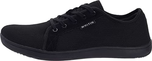 WHITIN Women's Minimalist Barefoot Shoes Wide Toe Box Zero Drop Fashion Sneakers Size 9 Fashion Workout Road Running W81 Walking Comfy Gym Black 40