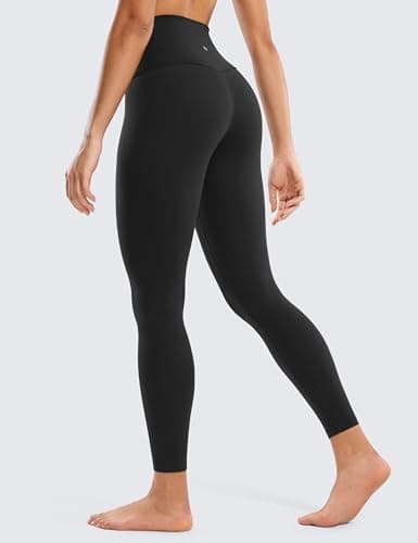 CRZ YOGA Butterluxe Yoga Leggings 25" - High Waisted Buttery Soft Womens Workout Lounge Pants Black Medium