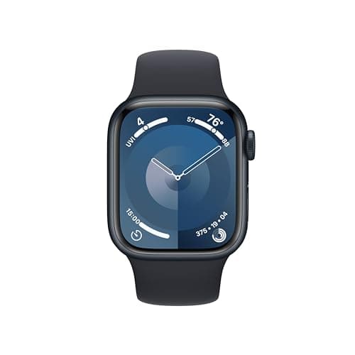 Apple Watch Series 9 [GPS + Cellular, 41mm] - Midnight Aluminum Case with Midnight Sport Band, M/L (Renewed)
