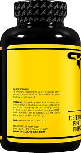 Primaforce Creatine Monohydrate Capsules - 240 Capsules, 3,000mg per Serving, Gluten Free and Non-GMO