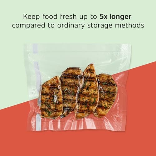 FoodSaver Custom Fit Airtight Food Storage and Sous Vide Vacuum Sealer Bags, 8 x 20' (Pack of 3), Perfect for Meal Prep and Sous Vide Cooking