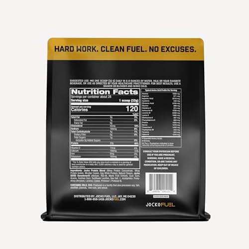 Jocko Fuel Whey Protein Powder, Vanilla Milkshake, 22g Protein, Digestive Enzymes + Probiotic Blend, No Sugar Added, with Essential Amino Acids + Electrolyte Minerals, 28 Servings
