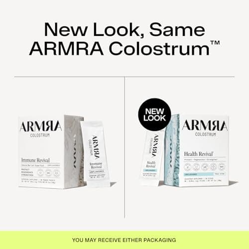 ARMRA Colostrum Powder | Unflavored | Gut Health & Bloating | Skin & Hair | Immunity | Keto, Gluten & Fat-Free | 30 Servings