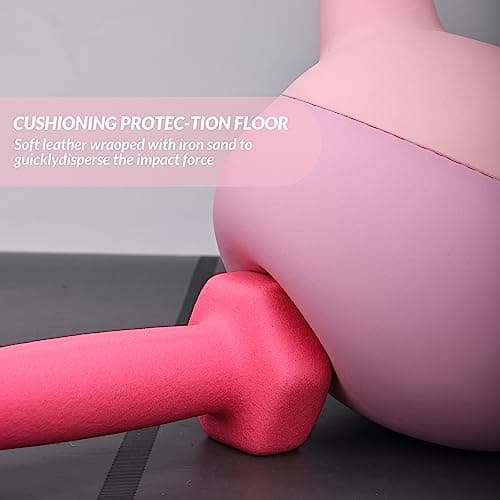 Fitvids Soft Kettlebells - Sea and Iron Sand Filled Weights for Women and Men - Color Coded Soft Vinyl Kettlebells, Multiple Sizes