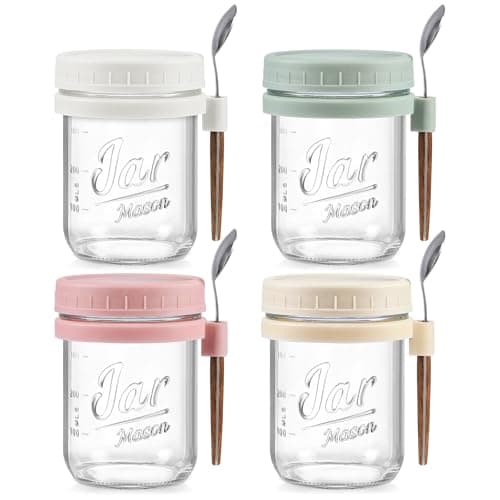 LANDNEOO Overnight Oats Containers Review – 4-Pack Glass Mason Jars Tested