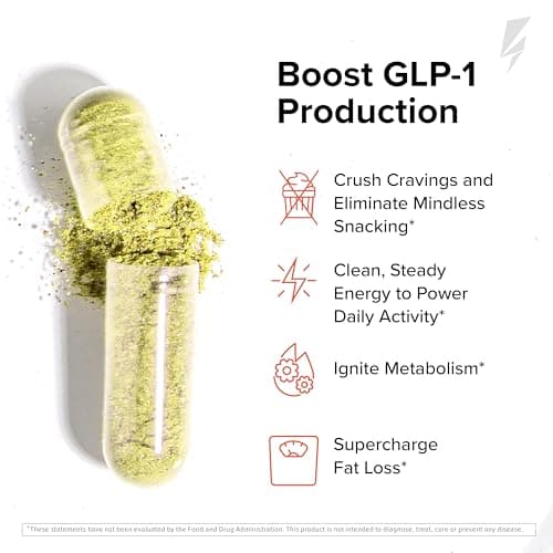 InnoSupps Inno Shred GLP-1 - Thermogenic Support + Appetite Support + Energy* - Berberine + Chromium - 60 Capsules. 30 Servings.