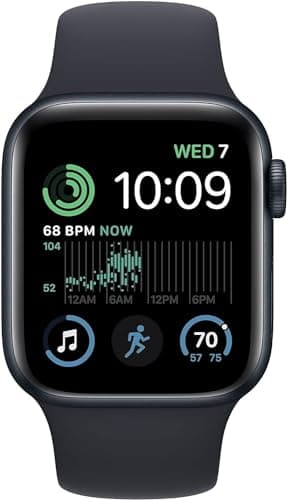 Apple Watch SE (2nd Gen) (GPS, 40mm) - Midnight Aluminum Case with Midnight Sport Band, S/M (Renewed Premium)