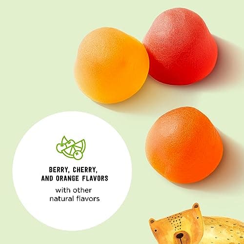 Amazon Brand - Mama Bear Organic Kids Multivitamin Gummies, Berry, Cherry & Orange, 60 Count, 1 Month Supply (Packaging May Vary)
