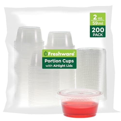 Freshware Portion Cups Test : 200 Gobelets Pratiques pour Repas