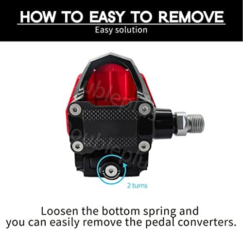 Doubleplus Pedals for Regular Shoes Compatible with Peloton Bike & Bike Plus, Accessories Pedal Converter, Replacement Pedal Inserts Adapter for Original, Flat Pedals Clipless for Cross Training