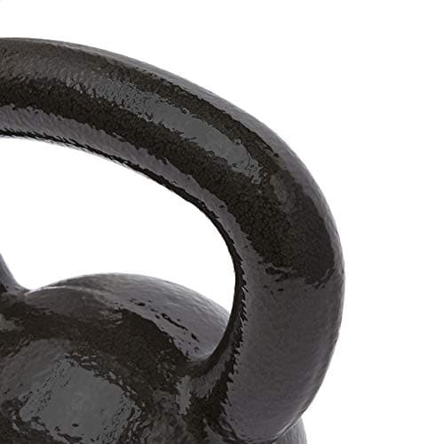 Amazon Basics Cast Iron Kettlebell for Strength Training, Wide Handle with Comfortable Grip, 35 Pounds, Black