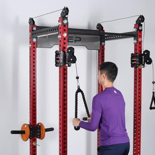 Tricep Rope Fitness Attachment Cable Machine Pulldown Heavy Duty Coated Nylon Rope with Solid Rubber Ends (36 '' Black)