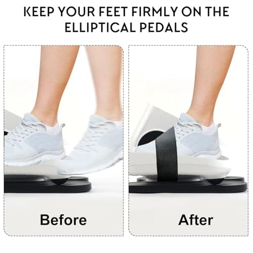 GUMWIG Leg Exerciser Traction Straps, Under Desk Elliptical Trainer 2 Pack Traction Straps，Electric Leg Exerciser Ellipse Equipment Pedal Band for Seniors to Secure & Stability Foot Accessories
