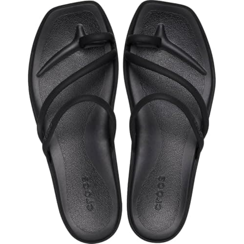 Crocs Miami Toe Loop Sandal Black 8 M