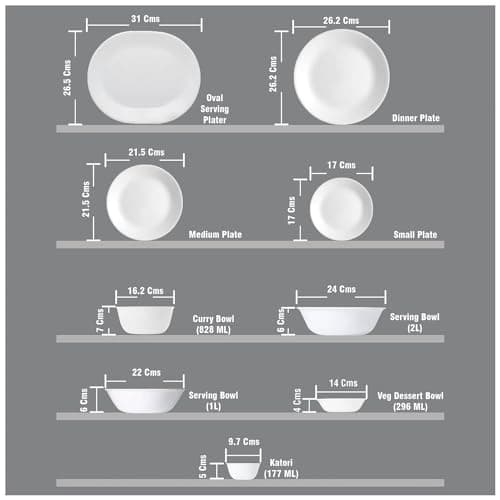 Corelle Vitrelle 6-Piece Soup/Cereal Bowl Set Triple Layer Glass and Chip Resistant, 18-Oz Lightweight Round Bowls, Winter Frost White