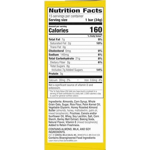 Nature Valley Sweet and Salty Nut Granola Bars, Dark Chocolate Peanut Almond, 15 Bars, 18 oz