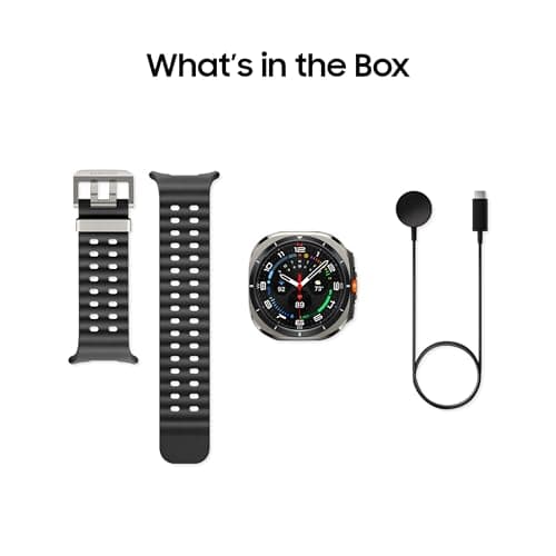 Samsung Galaxy Watch Ultra (2024) 47mm LTE AI Smartwatch w/Energy Score, Wellness Tips, Heart Rate Tracking, Sleep Monitor, Fitness Tracker, GPS,Titanium Silver [US Version, 1Yr Manufacturer Warranty]