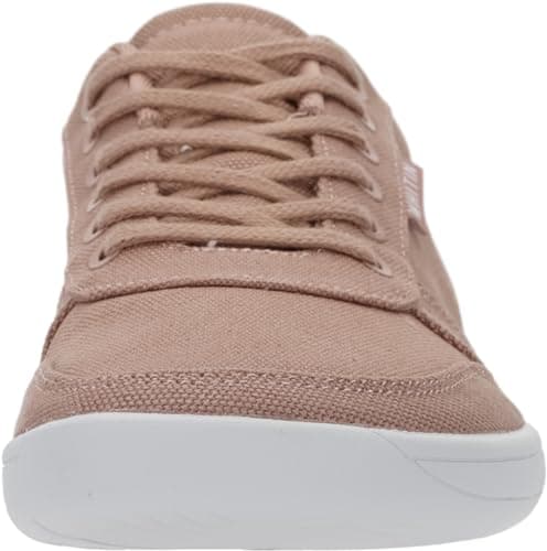 WHITIN Wide Toe Box Shoes for Women Canvas Minimalist Barefoot Sneakers Zero Drop Sole Size 8 Athletic Training Blush White 39