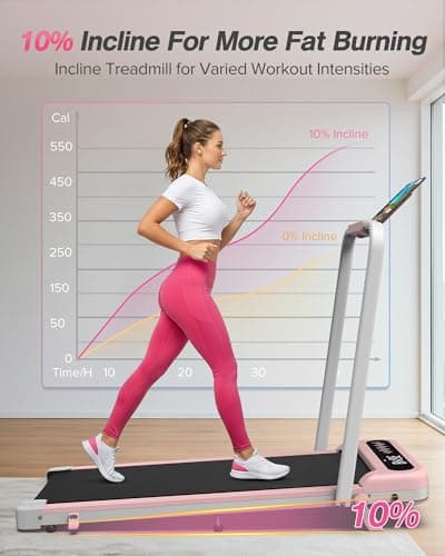 WELLFIT Foldable Treadmill with Incline, 350 LBS Capacity Walking Pad with Handle Bar, Portable Walking Pad Treadmills for Home, Under Desk Treadmill with App & Remote Control, Wide Belt, LED Display
