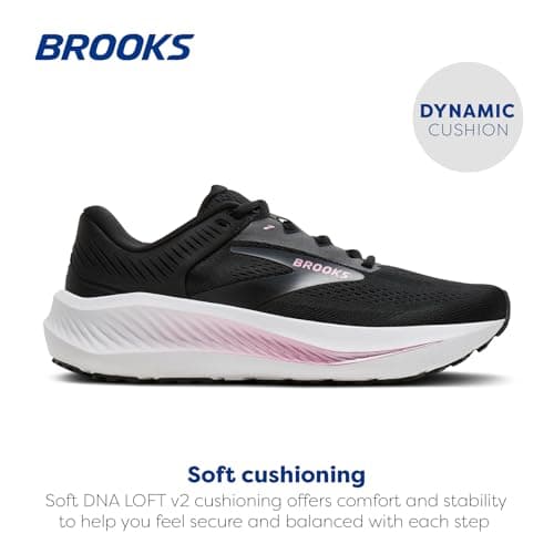 Brooks Women’s Anthem 8 Neutral Running Shoe - Black/Ebony/Metallic - 8 Medium