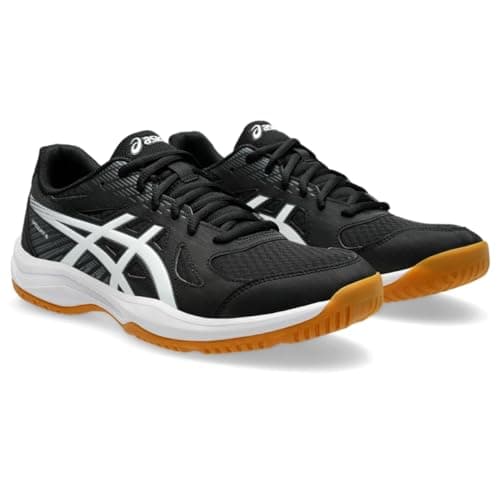 ASICS Men's Upcourt 6 Volleyball Shoes, 9.5, Black/White