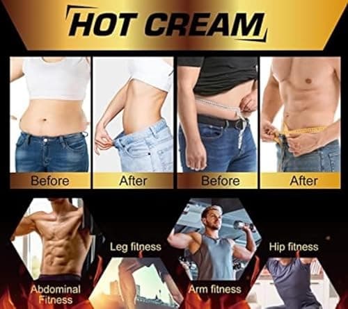 Hot Sweat Cream, Hot Firming Lotion Sweat Enhancer, Creams for Belly Natural Workout Enhancer for Women and Men for Thighs Legs Abdomen Arms and Buttocks