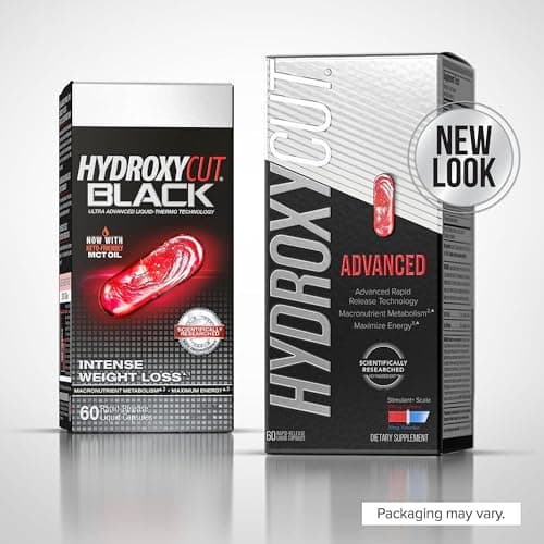 Hydroxycut Advanced - Thermogenic Supplement - Metabolism & Energy Support for Men & Women - C. Canephora Robusta, Yohimbe Extract & 200 mg Caffeine - Rapid Release Liquid Capsules - 60 Capsules