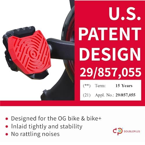 Doubleplus Pedal Converter Compatible with Peloton Bike & Bike Plus, Pedals for Regular Shoes, Replacement Pedals Adapter for Original, Exercise Bicycle Accessories, Flat Pedal Plate Cover Clipless