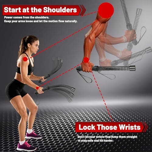 WKNNOXT Cordless Battle Ropes (2-Pack) Portable Workout Ropes for HIIT Workouts,Cardio & Muscle Training,Low-Impact Cardio Training,Home Gym Equipment for Men & Women(1.9LB x 2) (1.8LB*2)