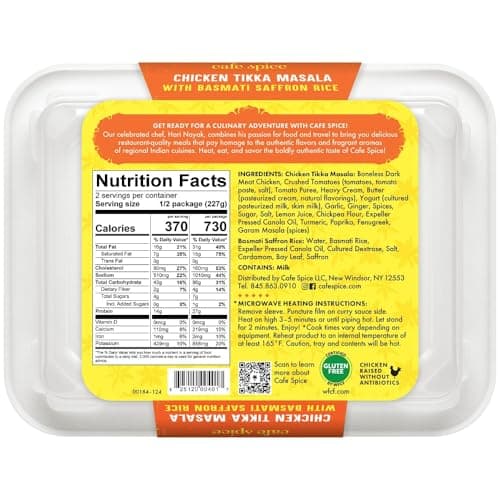 Café Spice Chicken Tikka Masala Saffron Rice, 16 oz (Frozen)