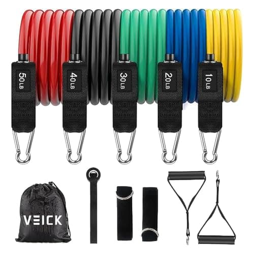 VEICK Resistance Bands Review – Honest Hands-On Test of This 150 lb Set