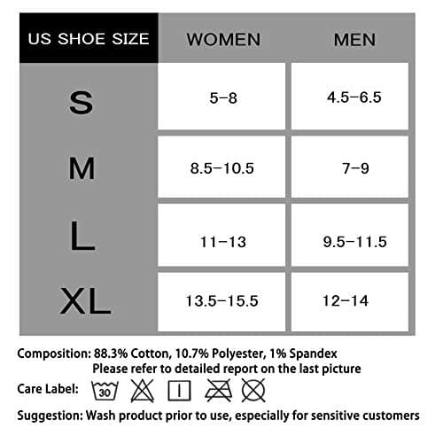 CS CELERSPORT Ankle Athletic Running Socks Low Cut Sport Tab Sock for Men and Women (6 Pairs), Medium, White