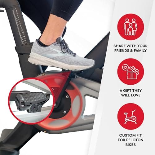 Pedal Converters for Original Peloton Bike & Bike+ and Cross Training Bikes - Ride the Peloton with Sneakers - Pedal Platform for Look Delta Pedals - Accessories for Peloton Bike - Great for Kids