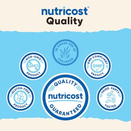 Nutricost Collagen Peptides Powder 1LB (454 G) - Grass Fed Bovine Collagen Hydrolysate (Unflavored)