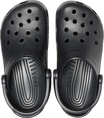 Crocs Unisex-Adult Classic Clog, Clogs for Women and Men, Black, 10 Women/8 Men