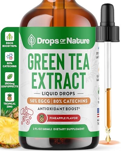 Grüner Tee Extrakt Tropfen im Test – EGCG Liquid Drops von Drops Of Nature