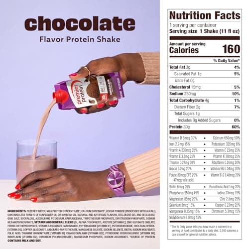 Premier Protein Shake, Chocolate, 30g Protein, No Added Sugar, 24 Vitamins & Minerals to Support Immune Health, 11 fl oz, 12 Pack