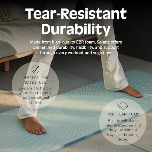 Retrospec Solana Yoga Mat 1" Thick w/Nylon Strap for Men & Women - Non Slip Exercise Mat for Home Yoga, Pilates, Stretching, Floor & Fitness Workouts - Black