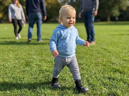 AniKigu Baby Sock Shoes Toddler Walking Shoes Infant Non-Slip Slippers with Soft Rubber Sole Baby Boys Girls Sneakers 12-18 Months
