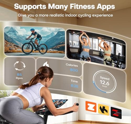Exercise Bike, CHAOKE Quiet Adjustable Magnetic Resistance Stationary Bike for Home Cardio with App Compatible, 300LB Weight Capacity Indoor Cycling Bike with Comfortable Seat & Digital Display