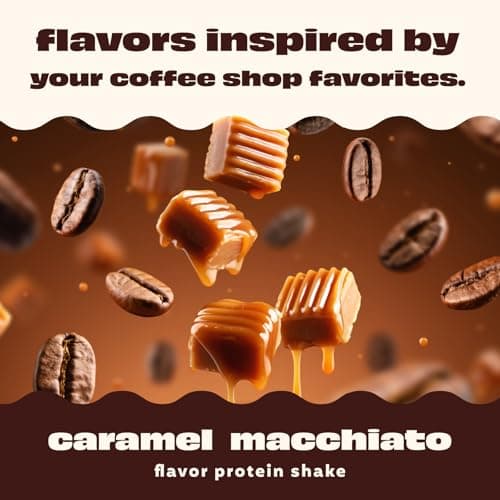 Premier Protein Coffehouse Caramel Macchiato Protein Shake with Caffeine for Energy – 30g Protein, No Added Sugar, 24 Vitamins & Minerals, 11.5 fl oz, 12 Pack, Gluten Free, Bottle