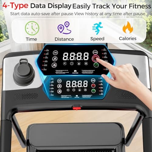 Portable Treadmill with Incline, 3.0HP Walking Pad with Handle Bar, 3-in-1 Foldable Treadmill for Home Office Small Space with Quiet Brushless, 300 LBS Capacity