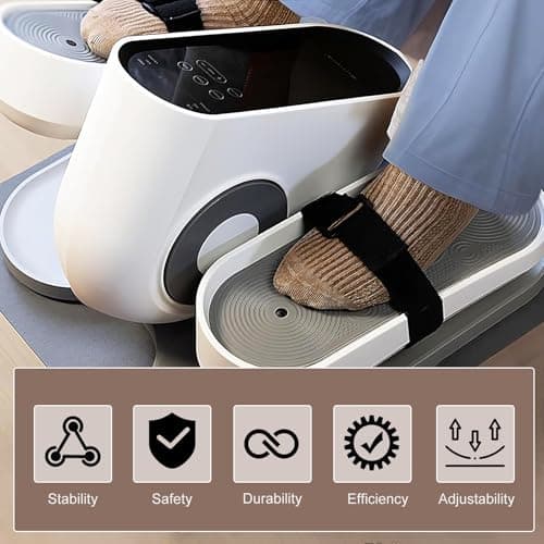 GUMWIG Leg Exerciser Traction Straps, Under Desk Elliptical Trainer 2 Pack Traction Straps，Electric Leg Exerciser Ellipse Equipment Pedal Band for Seniors to Secure & Stability Foot Accessories