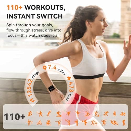 Smart Watch for Women(3 Bands), Smartwatch Fitness Tracker with Bluetooth Calls & AI Voice Control, 1.85’’ HD Screen, Heart Rate/SpO2 Monitor, Sleep Tracker, Compatible with Android iOS (Gold)